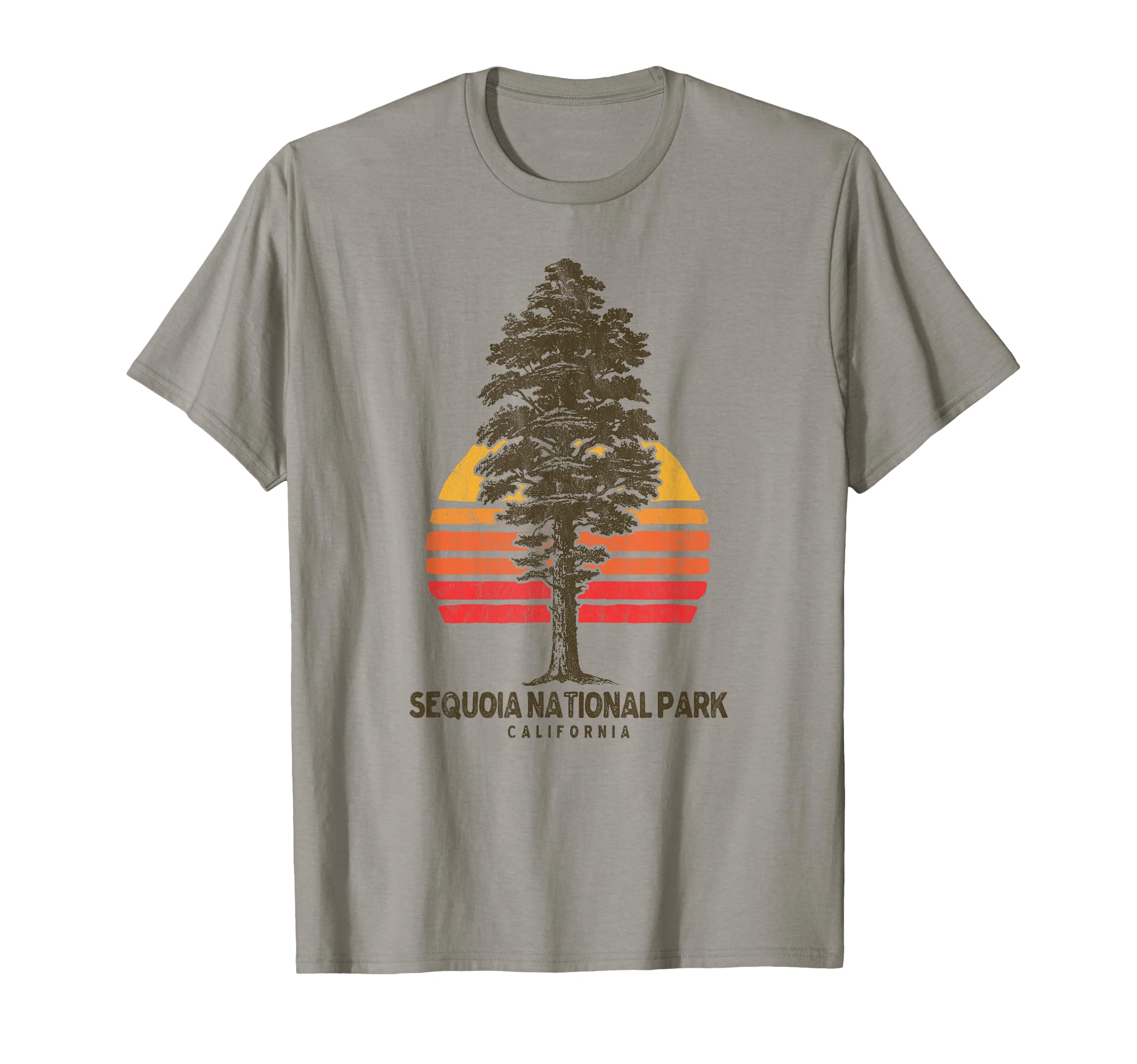 Sequoia National Park Tree Minimalist T-Shirt - Custom Art Print Men Women - T-Shirt, Sweatshirt, Hoodie