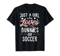 Just Who Loves Bunnies And Soccer Gift T-Shirt - Minimalist Print Unisex - T-Shirt, Sweatshirt, Hoodie