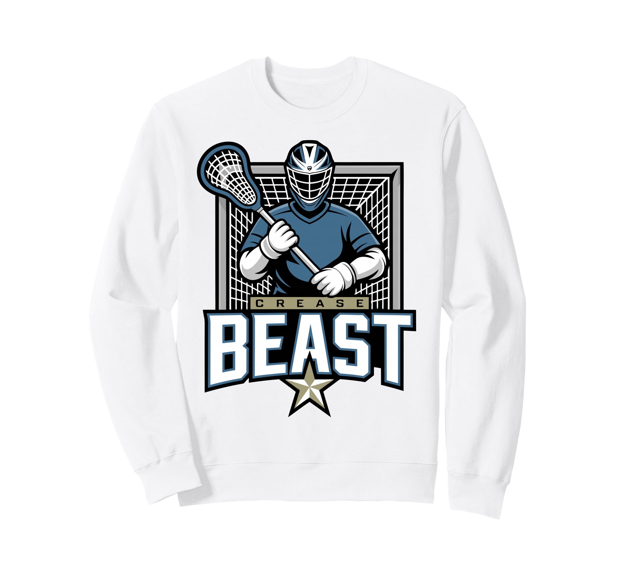 Lacrosse Goalie Lax Goalkeeper Crease Sweatshirt - Aesthetic Graphic Unisex - T-Shirt, Sweatshirt, Hoodie