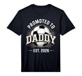 Mens Promoted To Daddy Soccer Est T-Shirt - Minimalist Print Men Women - T-Shirt, Sweatshirt, Hoodie
