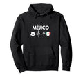 Mejico Flag Heartbeat Soccer Hoodie - Unique Graphic Men Women - T-Shirt, Sweatshirt, Hoodie