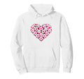 Heart Shaped Soccer Ball Pattern Hoodie - Casual Everyday Wear Men Women - T-Shirt, Sweatshirt, Hoodie