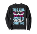 Rollerskate This Runs Jesus And Sweatshirt - Fun Novelty Design for Adults - T-Shirt, Sweatshirt, Hoodie