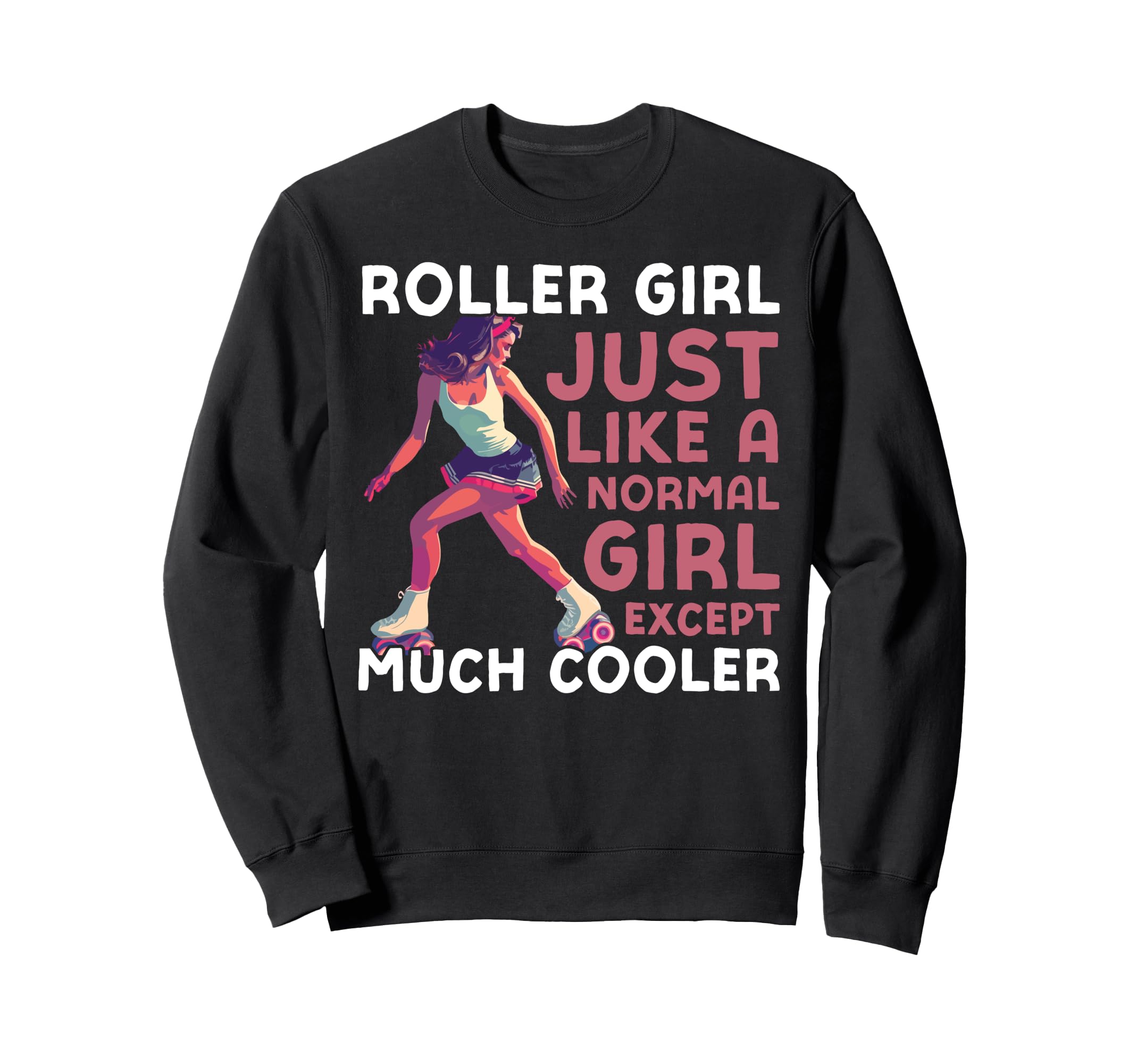 Roller Skating Skate 1970S Roller Sweatshirt - Graphic Print for Adults - T-Shirt, Sweatshirt, Hoodie