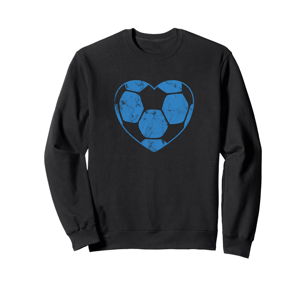 Soccer Ball Shaped Heart Mom Fan Sweatshirt - Streetwear Style Unisex - T-Shirt, Sweatshirt, Hoodie