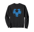 Soccer Ball Shaped Heart Mom Fan Sweatshirt - Streetwear Style Unisex - T-Shirt, Sweatshirt, Hoodie