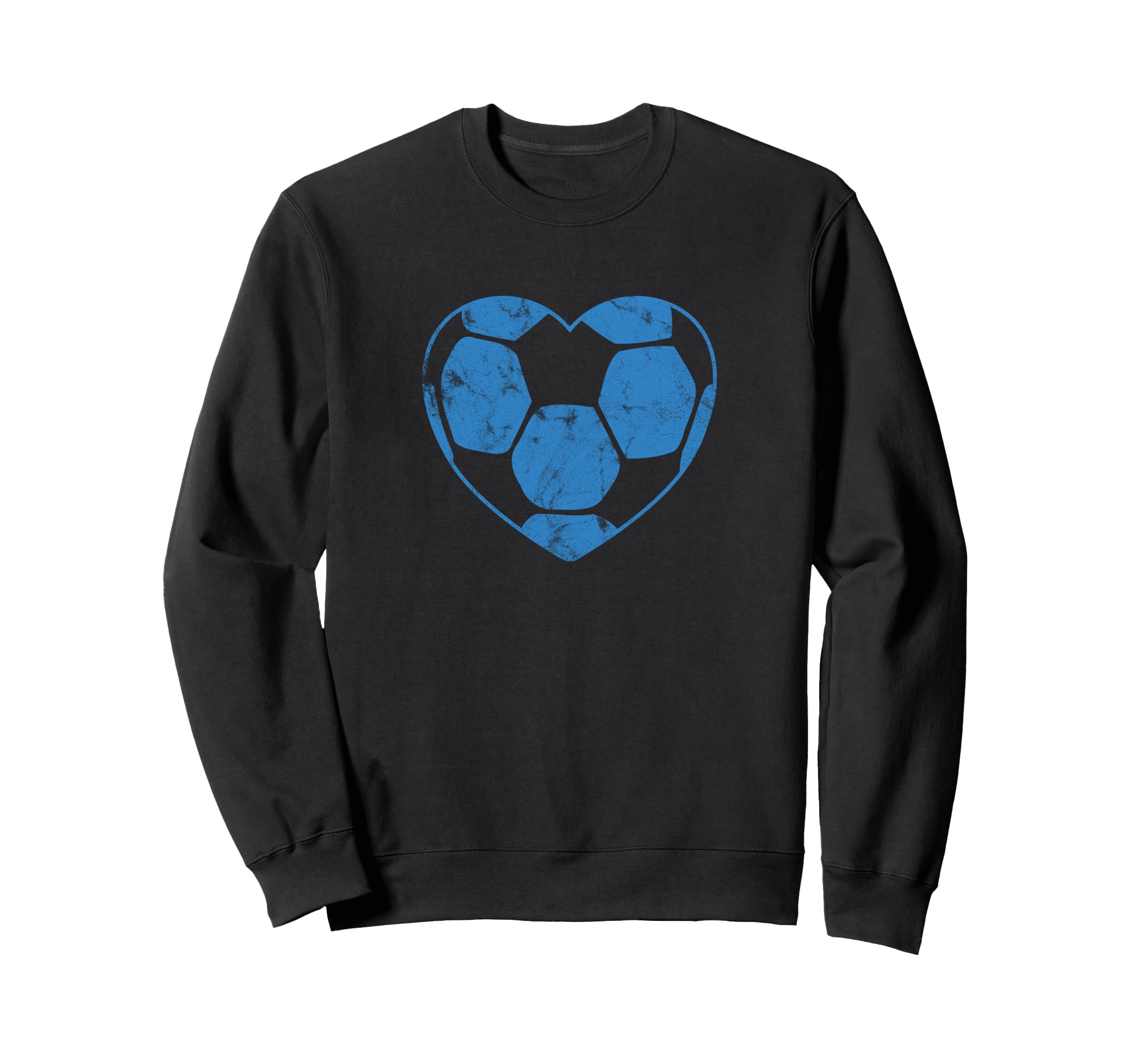 Soccer Ball Shaped Heart Mom Fan Sweatshirt - Streetwear Style Unisex - T-Shirt, Sweatshirt, Hoodie