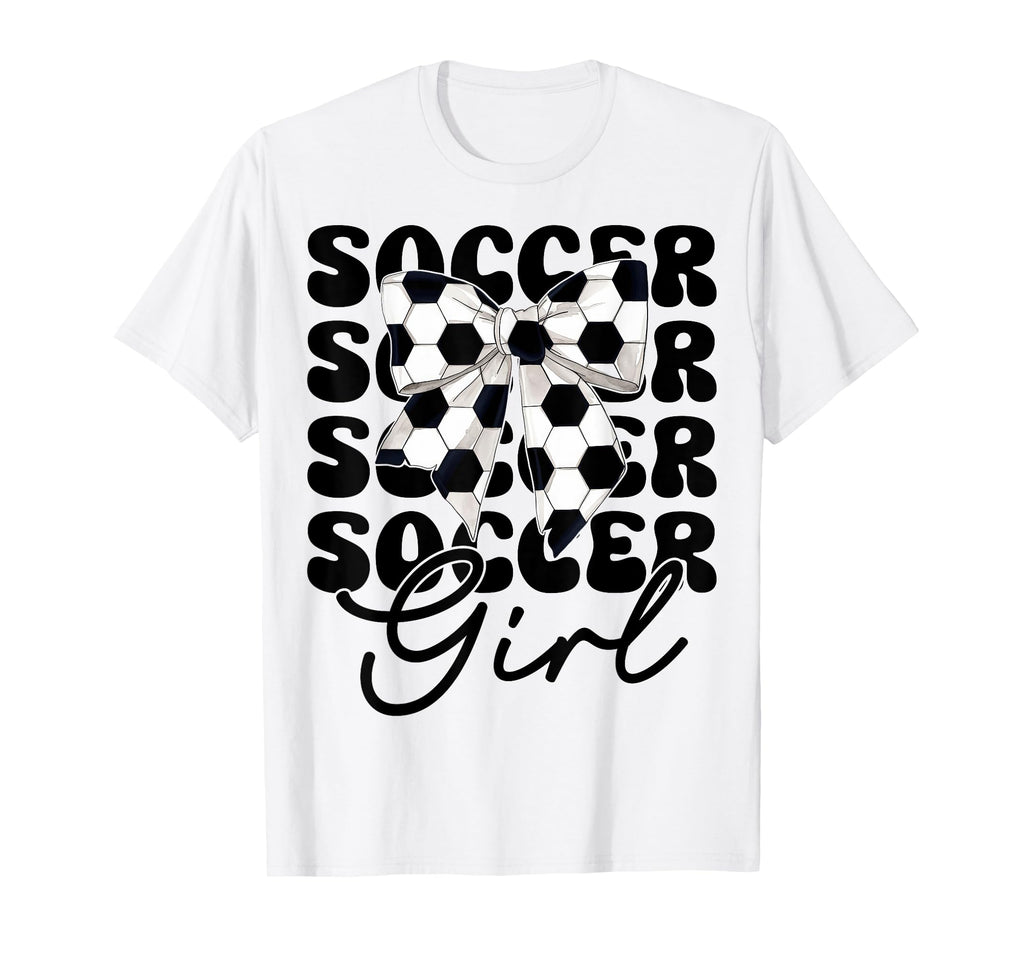 Womens Coquette Bow Soccer Player Gifts T-Shirt - Graphic Print Unisex - T-Shirt, Sweatshirt, Hoodie