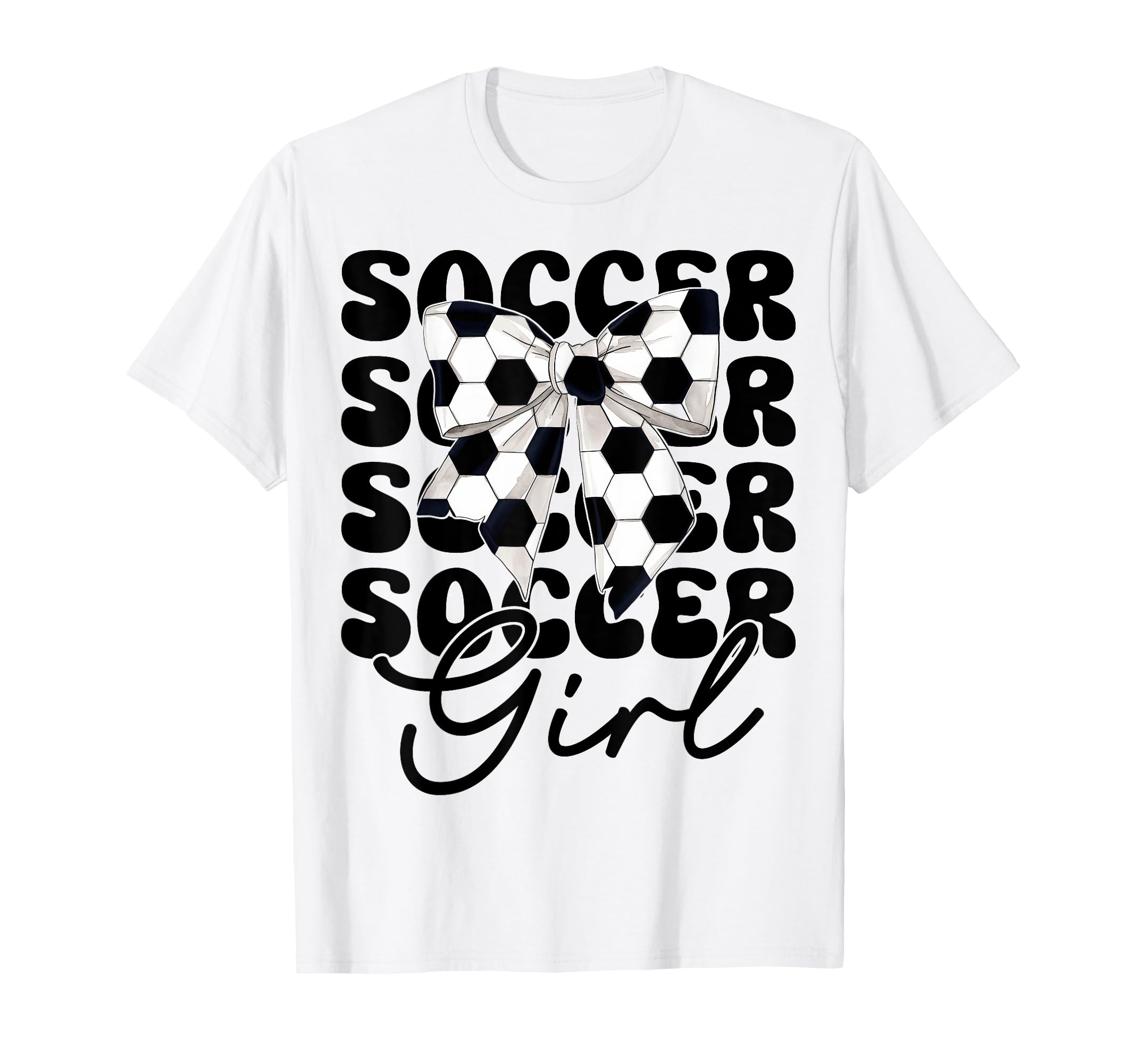 Womens Coquette Bow Soccer Player Gifts T-Shirt - Graphic Print Unisex - T-Shirt, Sweatshirt, Hoodie