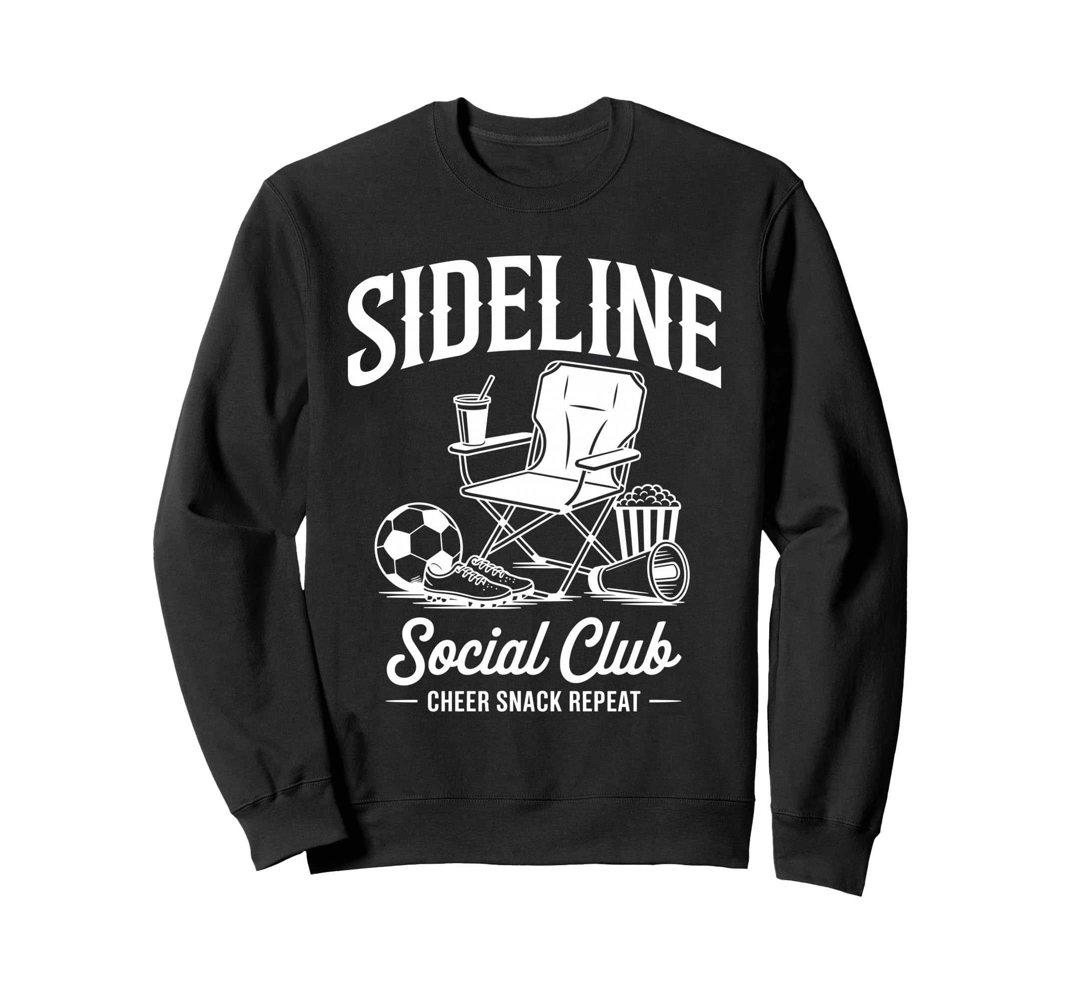 Sideline Social Club Game Day Sweatshirt - Fun Novelty Design Men Women - T-Shirt, Sweatshirt, Hoodie