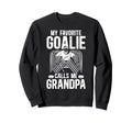 Proud Ice Hockey Goalie Grandpa Hockey Sweatshirt - Trendy Graphic Unisex - T-Shirt, Sweatshirt, Hoodie