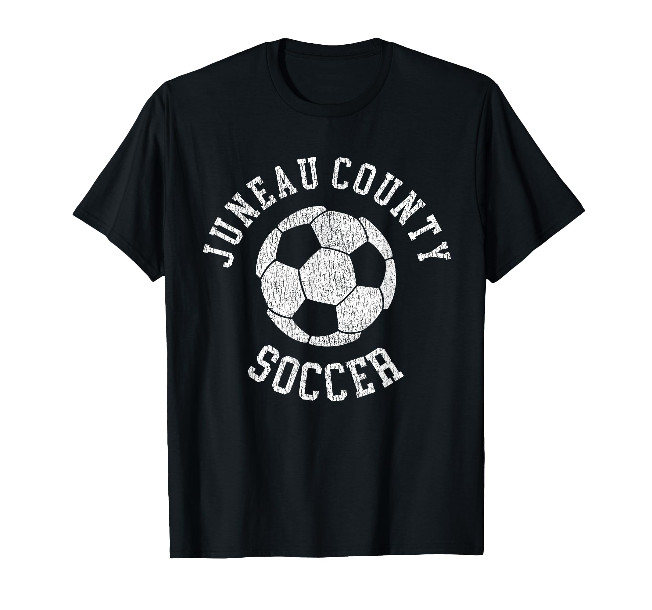 Juneau County Soccer Distressed 90S T-Shirt - Unique Graphic Men Women - T-Shirt, Sweatshirt, Hoodie