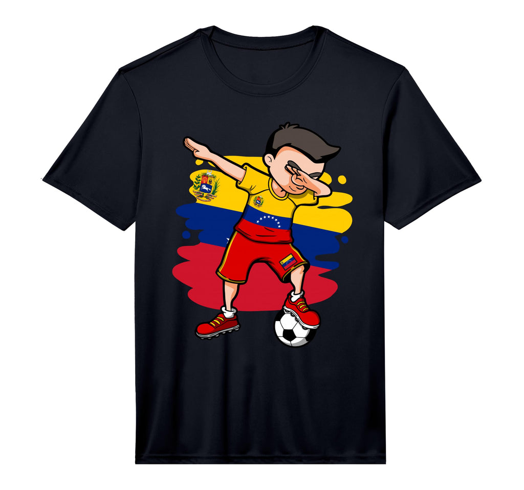 Dabbing Soccer Venezuela Jersey T-Shirt - Aesthetic Graphic Unisex - T-Shirt, Sweatshirt, Hoodie