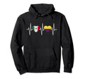 Mexico Colombia Heartbeat Mexico Hoodie - Casual Everyday Wear Unisex - T-Shirt, Sweatshirt, Hoodie