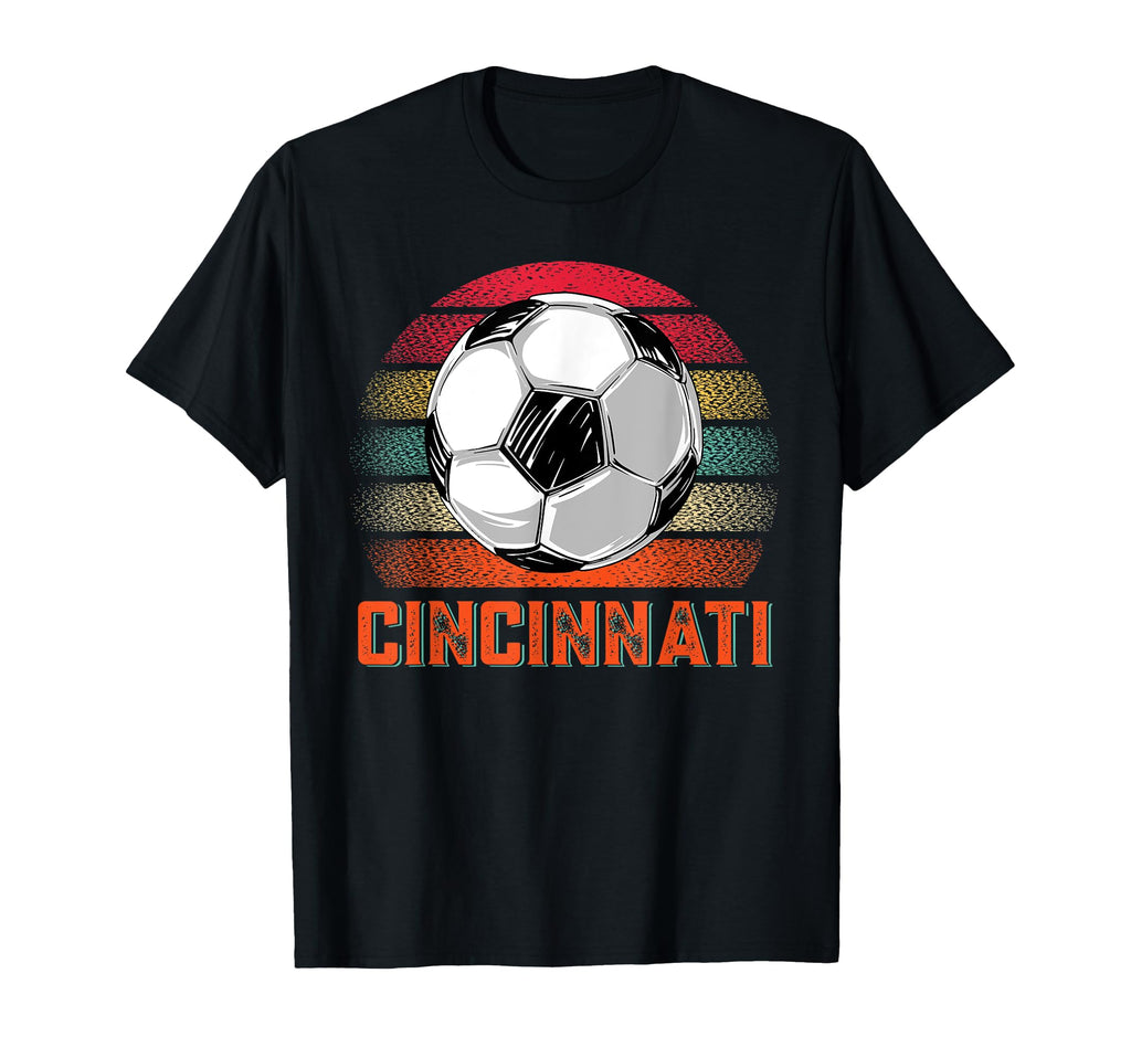Cincinnati Soccer Distressed Soccer Fans T-Shirt - Graphic Print Men Women - T-Shirt, Sweatshirt, Hoodie