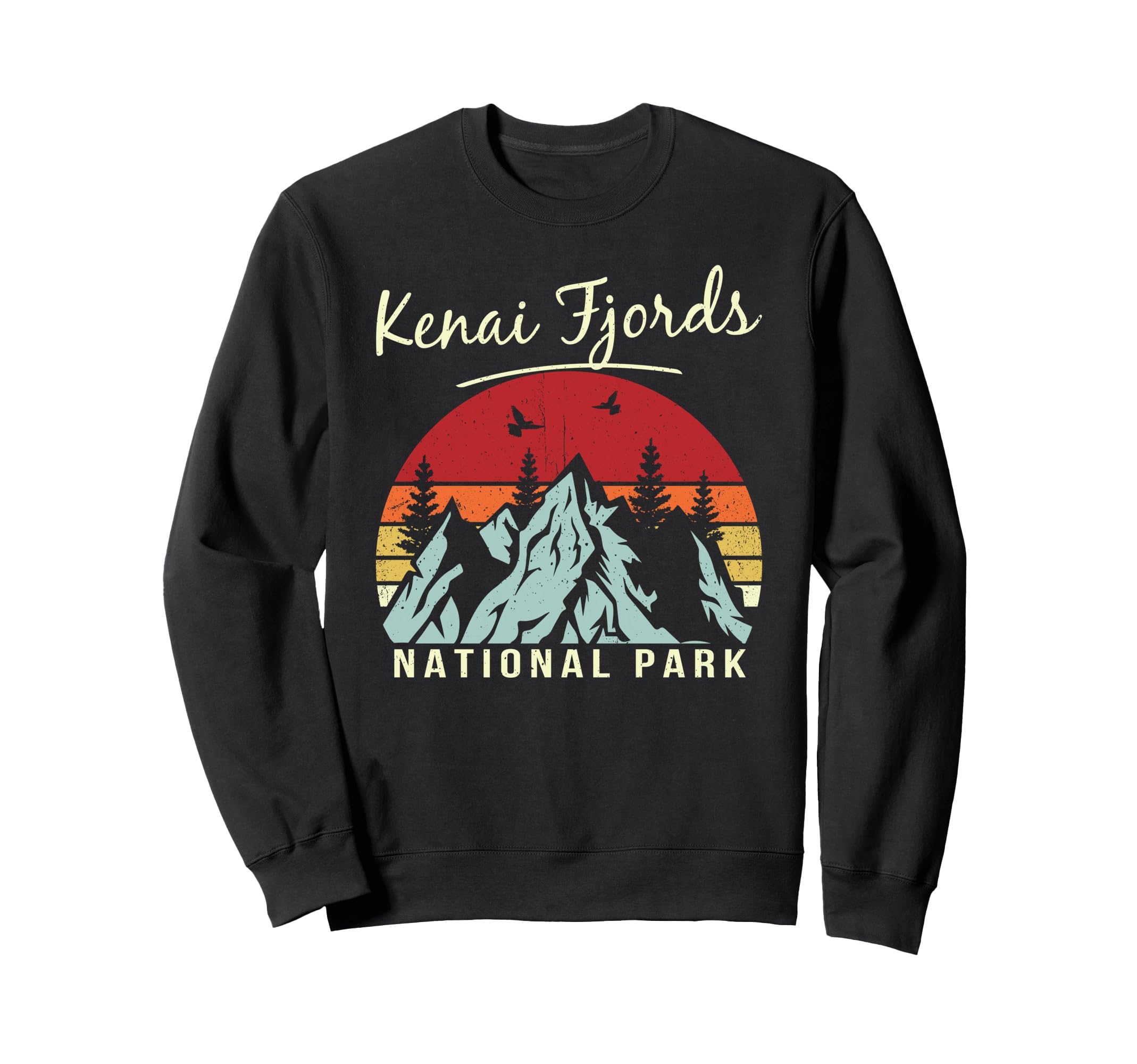 Hiking Camping Kenai Fjords National Sweatshirt - Aesthetic Graphic Unisex - T-Shirt, Sweatshirt, Hoodie
