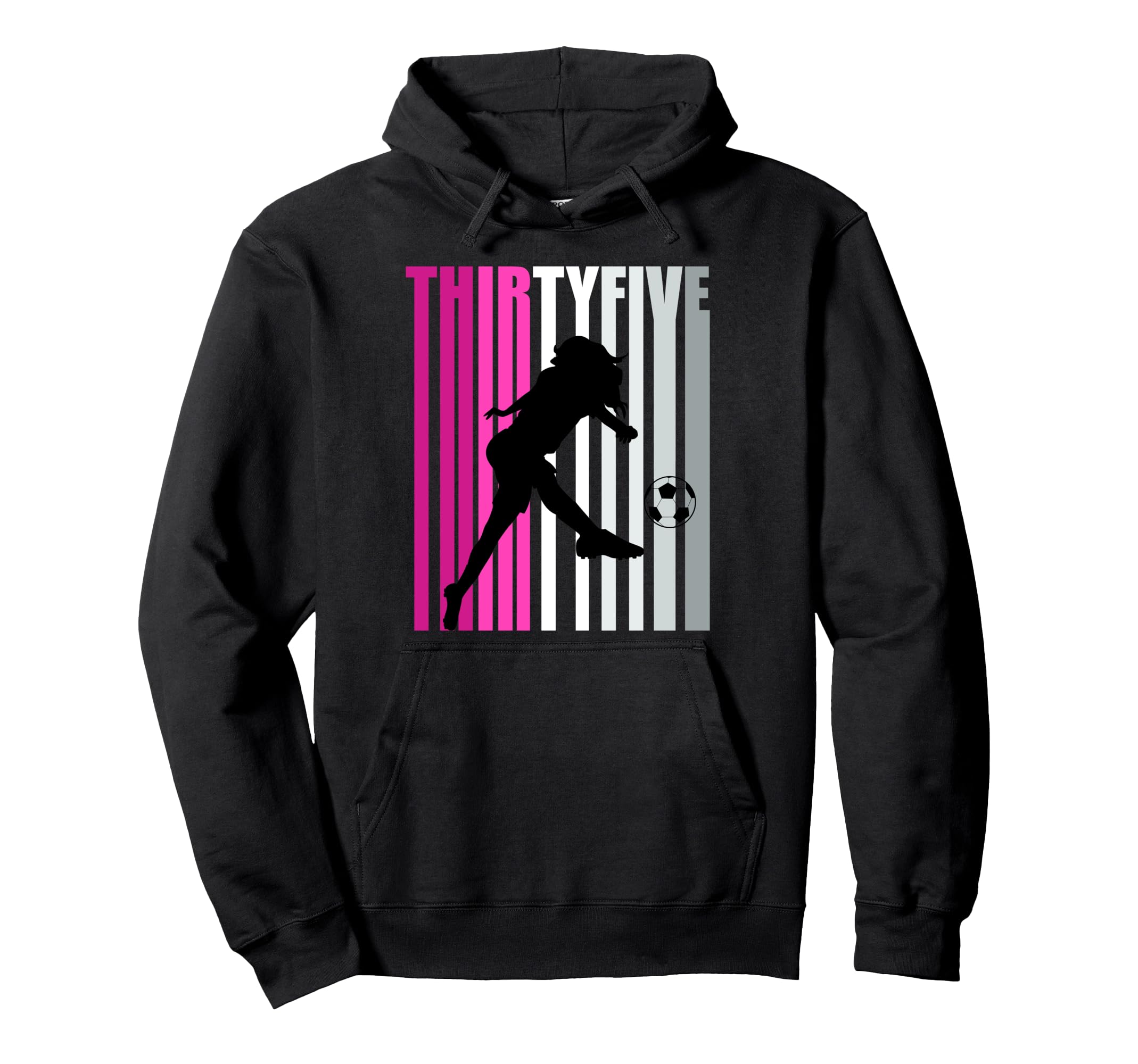 Womens 35Th Soccer Birthday Loves To Hoodie - Streetwear Style for Adults - T-Shirt, Sweatshirt, Hoodie