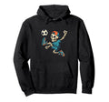 Soccer Skeleton Player Street Football Hoodie - Unique Graphic Men Women - T-Shirt, Sweatshirt, Hoodie
