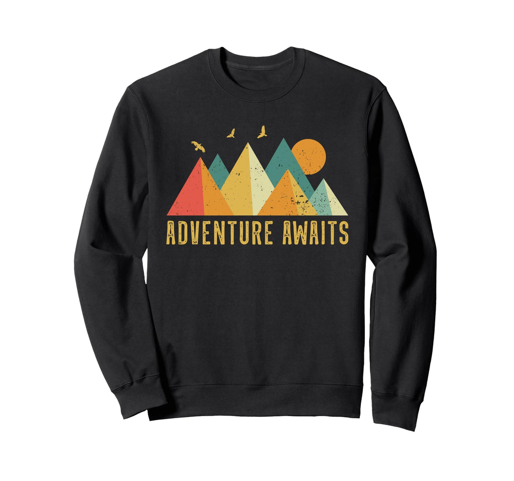 Adventure Awaits Mountains National Sweatshirt - Trendy Graphic Unisex - T-Shirt, Sweatshirt, Hoodie