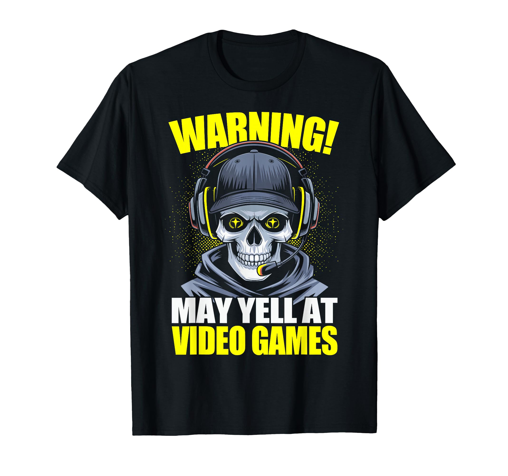 Funny Gaming Warning May Yell Video T-Shirt - Minimalist Print Unisex - T-Shirt, Sweatshirt, Hoodie