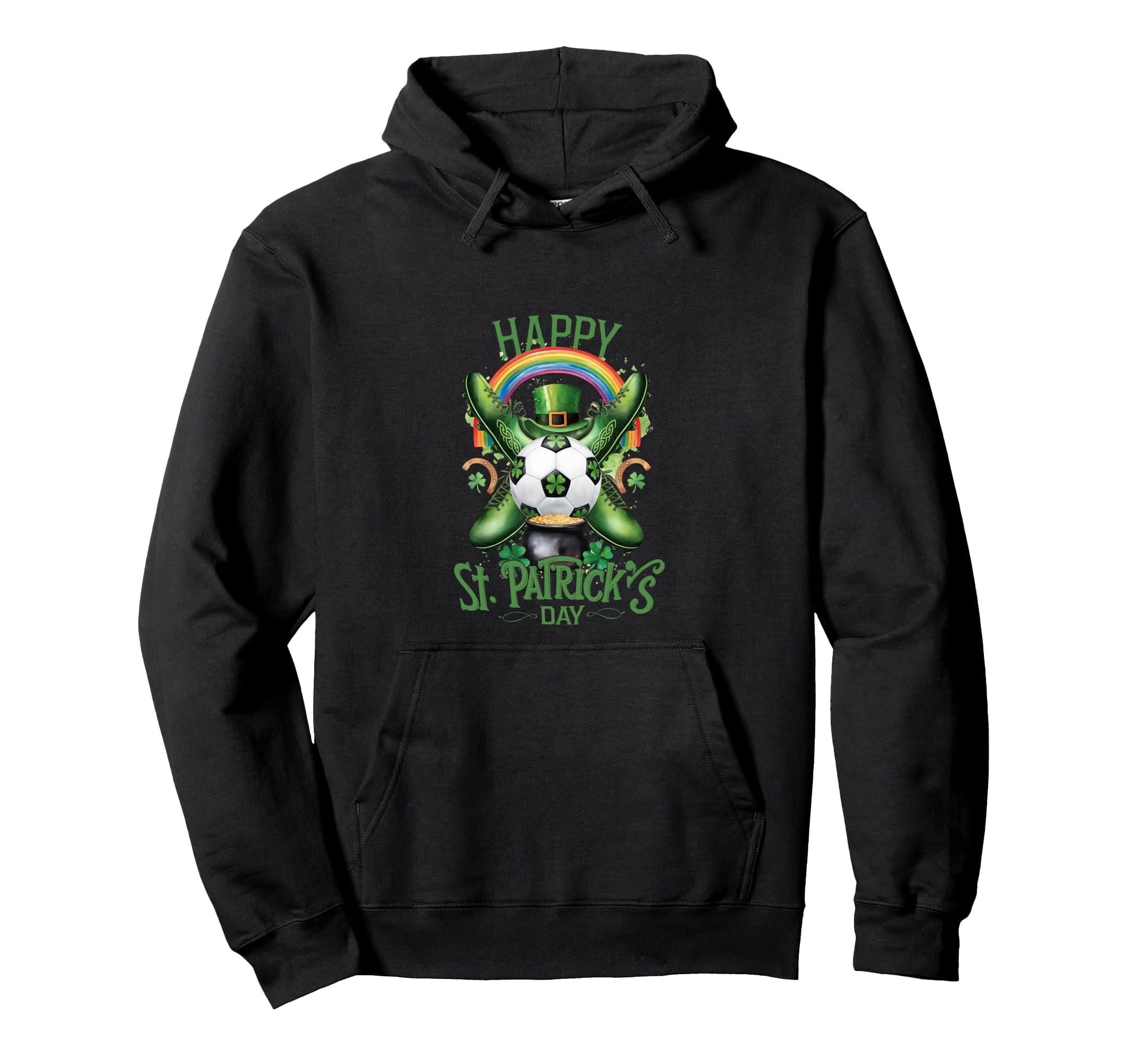 Funny Patricks Day Soccer Costume Hoodie - Casual Everyday Wear Unisex - T-Shirt, Sweatshirt, Hoodie