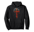 Cross Distressed 90S Goth Grunge Hoodie - Casual Everyday Wear for Adults - T-Shirt, Sweatshirt, Hoodie