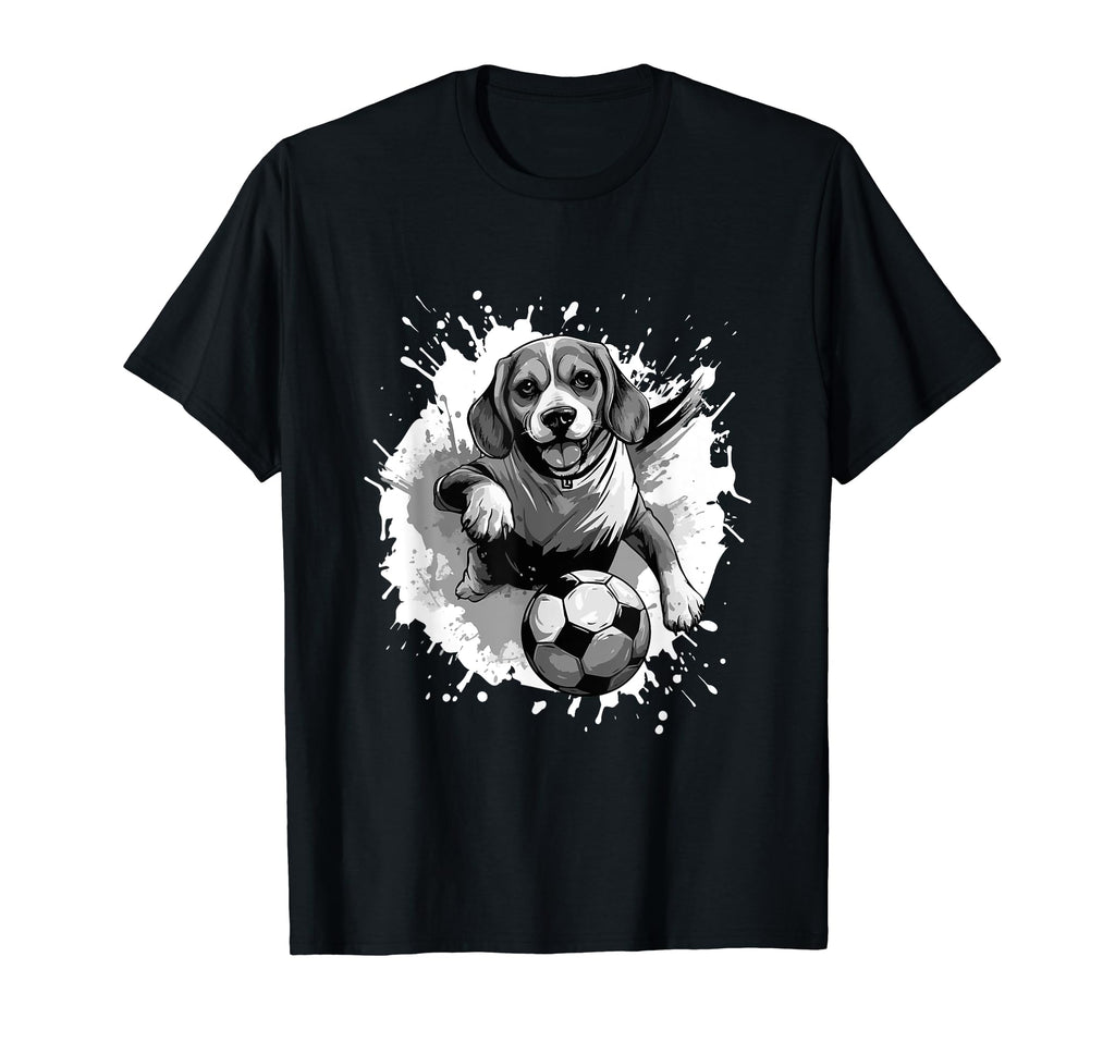 Beagle Dog Playing Soccer Sports Team T-Shirt - Unique Graphic Unisex - T-Shirt, Sweatshirt, Hoodie