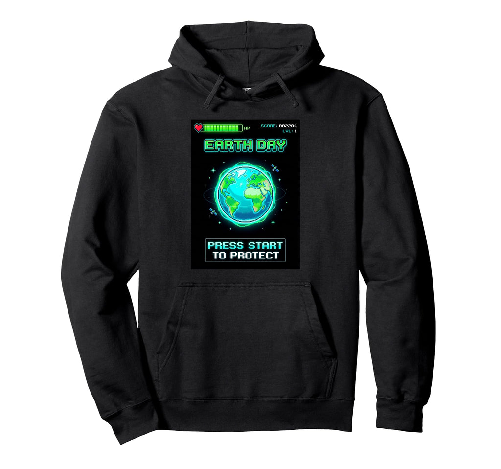 Earth Day Gamer Press Start To Hoodie - Casual Everyday Wear Unisex - T-Shirt, Sweatshirt, Hoodie