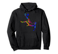 Colorful Soccer Bicycle Kick Splash Hoodie - Fun Novelty Design for Adults - T-Shirt, Sweatshirt, Hoodie