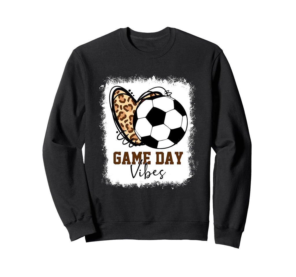 Bleached Soccer Game Day Vibes Sweatshirt - Minimalist Print for Adults - T-Shirt, Sweatshirt, Hoodie