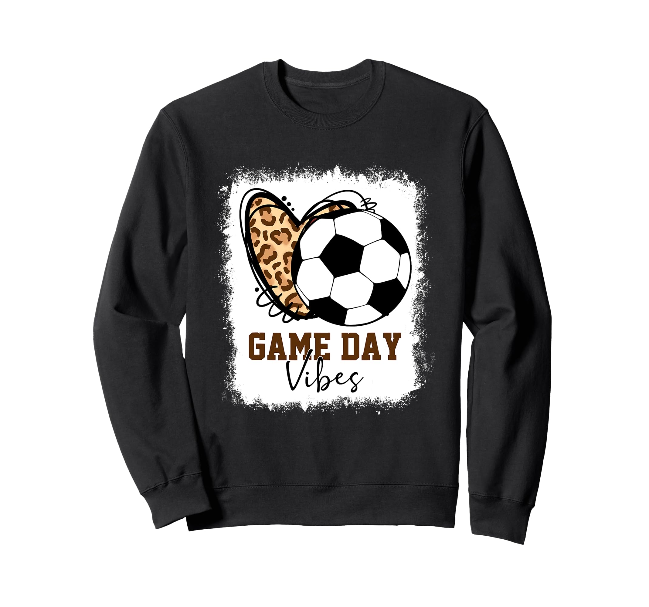 Bleached Soccer Game Day Vibes Sweatshirt - Minimalist Print for Adults - T-Shirt, Sweatshirt, Hoodie