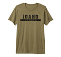 Idaho Soccer Black Text Tri Blend T-Shirt - Unique Graphic Men Women - T-Shirt, Sweatshirt, Hoodie