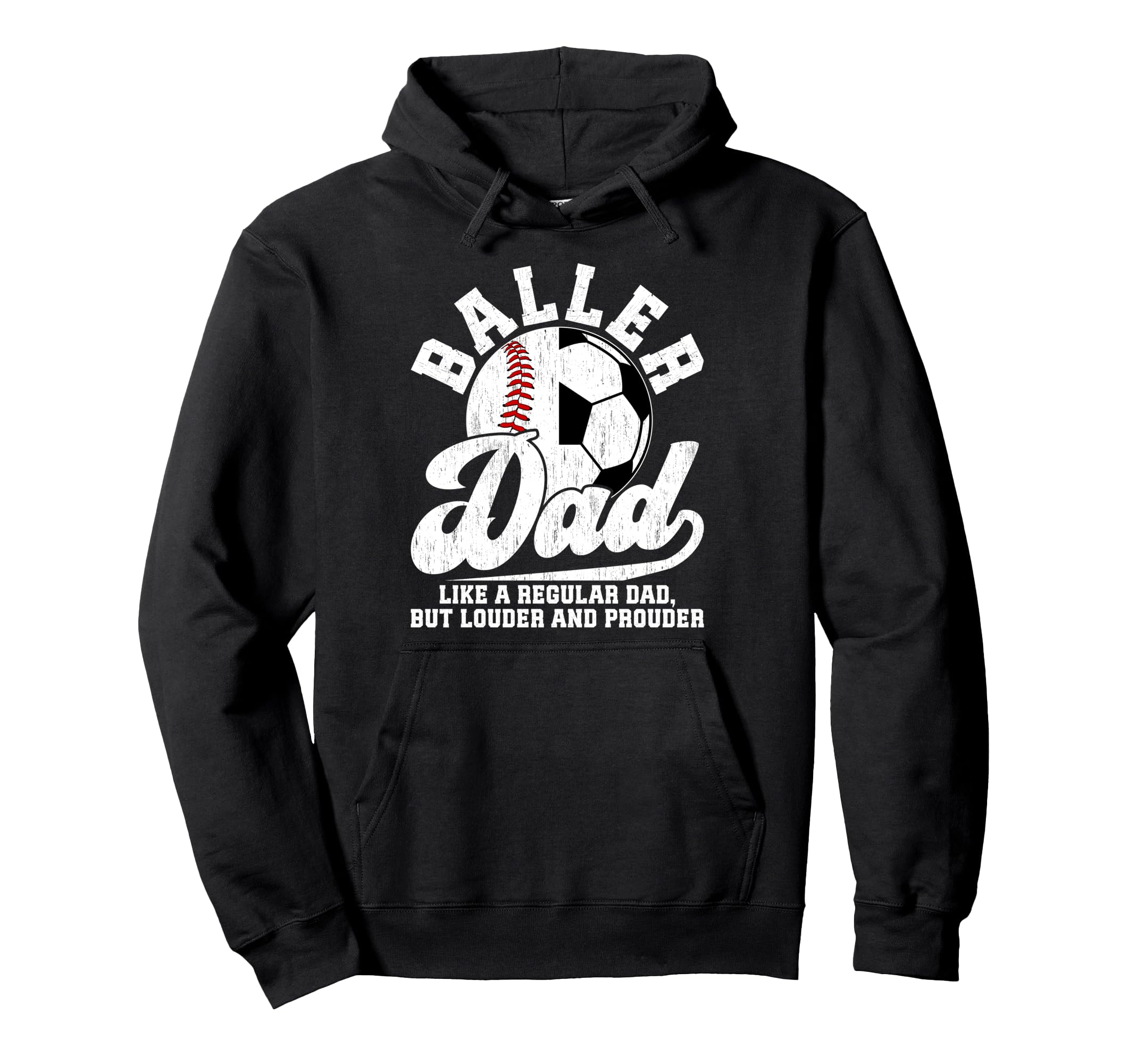 Baller Dad Definition Soccer Baseball Hoodie - Unique Graphic for Adults - T-Shirt, Sweatshirt, Hoodie