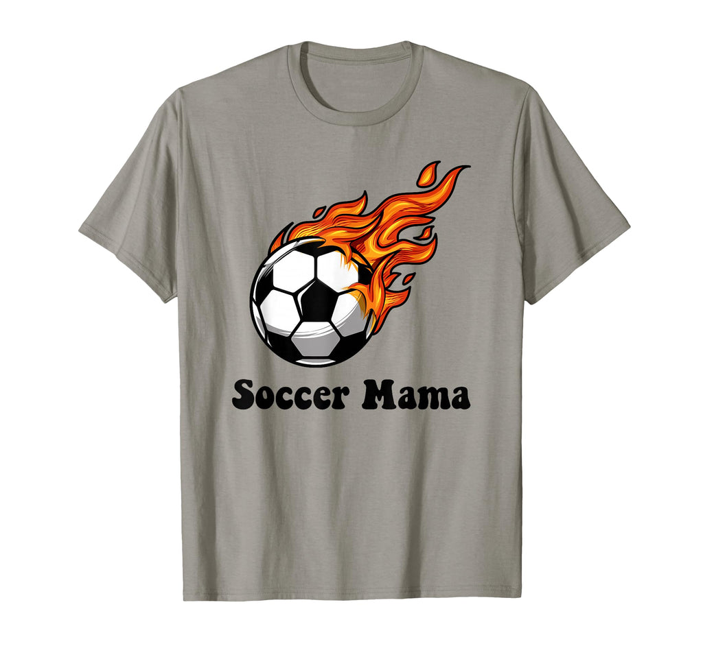 Soccer Mama Groovy Flames Soccer Mom And T-Shirt - Trendy Graphic Unisex - T-Shirt, Sweatshirt, Hoodie