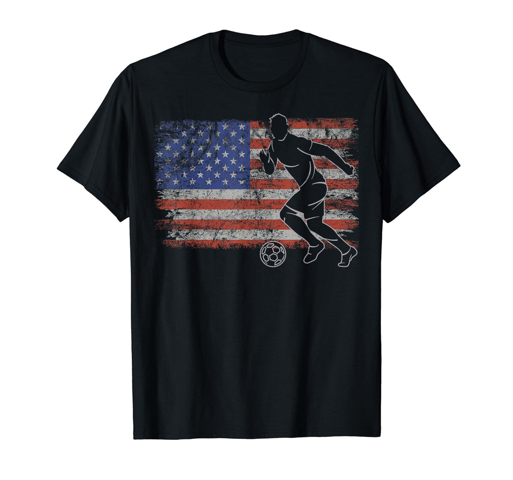 Soccer Usa Flag Soccer Player Soccer T-Shirt - Unique Graphic Unisex - T-Shirt, Sweatshirt, Hoodie