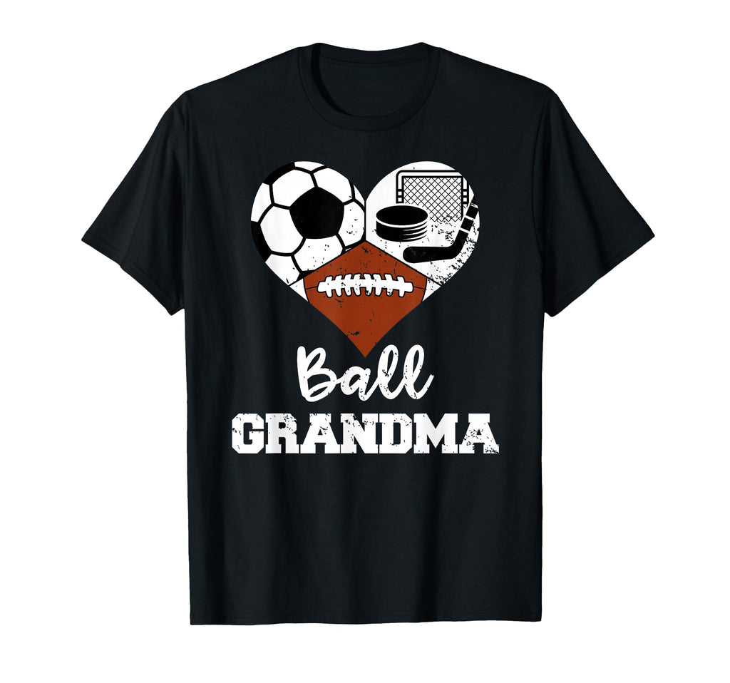 Ball Grandma Heart Funny Soccer T-Shirt - Unique Graphic for Adults - T-Shirt, Sweatshirt, Hoodie