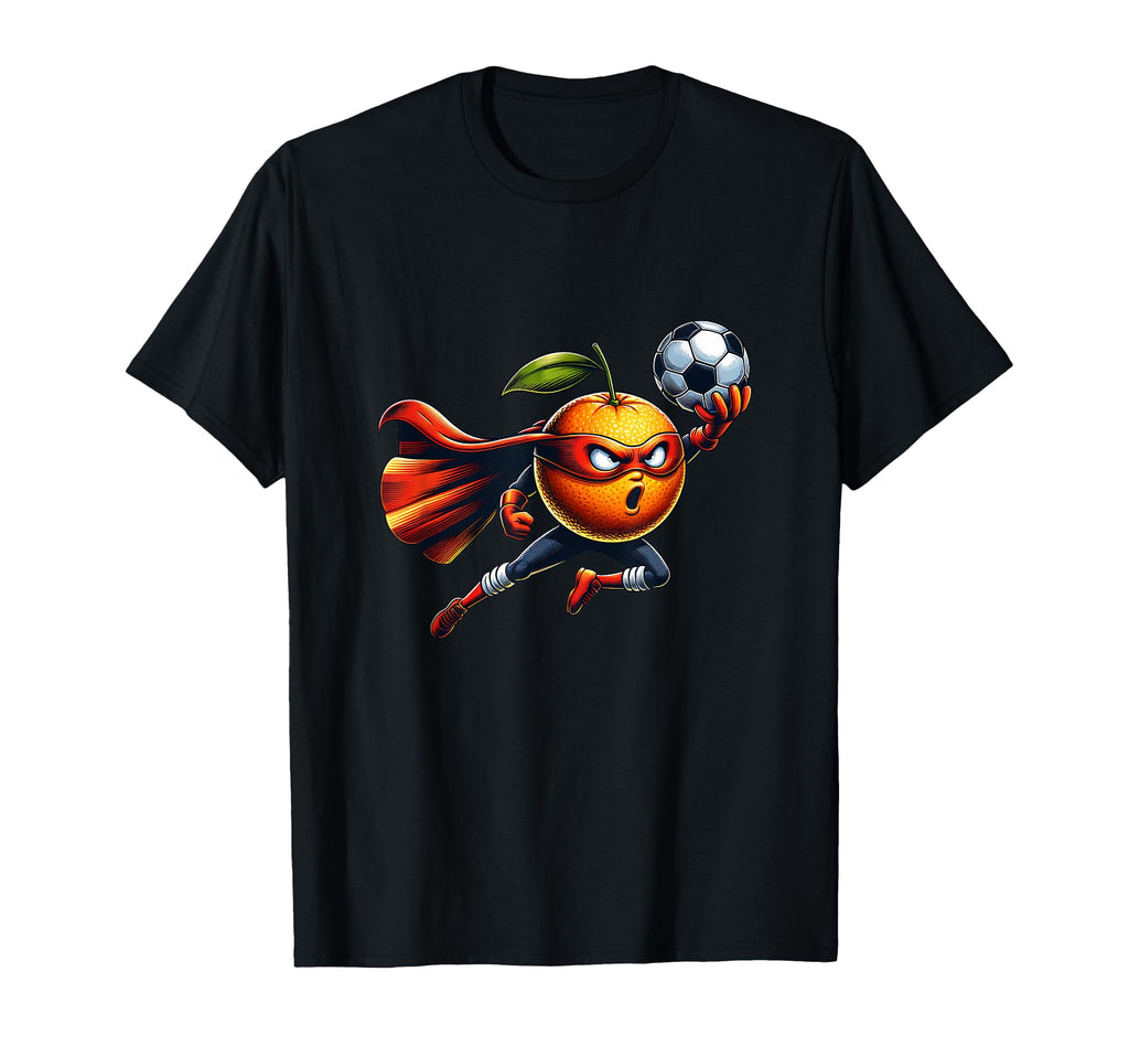 Superhero Orange Football Cartoon T-Shirt - Custom Art Print for Adults - T-Shirt, Sweatshirt, Hoodie