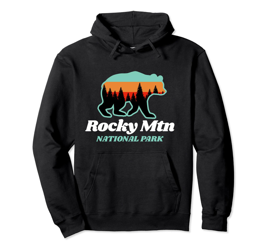 Rocky Mountains Bear Forest National Hoodie - Unique Graphic for Adults - T-Shirt, Sweatshirt, Hoodie
