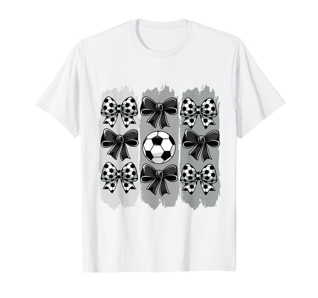 Soccer Coquette Bow Soccer Ball T-Shirt - Casual Everyday Wear Unisex - T-Shirt, Sweatshirt, Hoodie