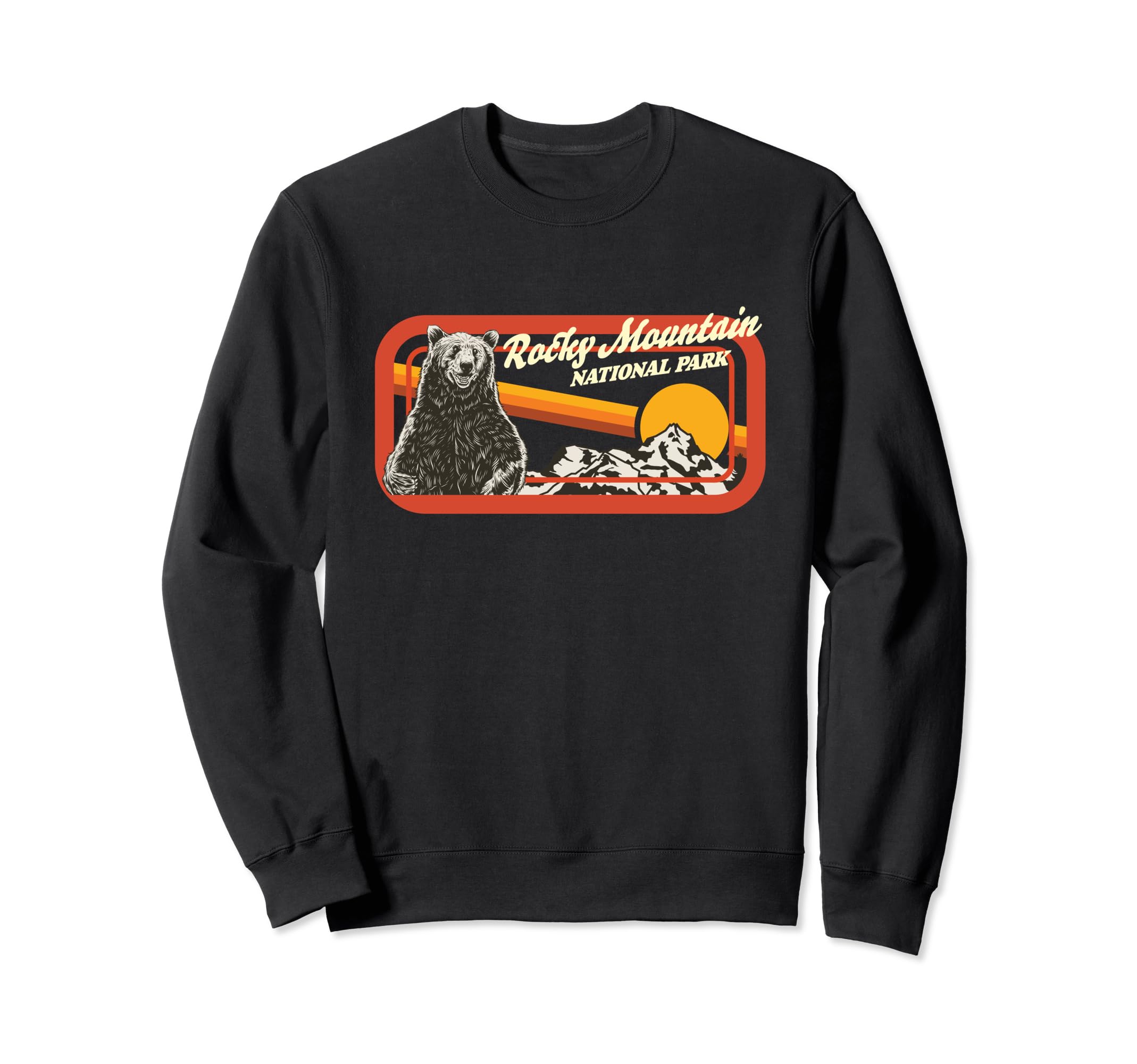 Rocky Mountain National Park Bear Sweatshirt - Unique Graphic Men Women - T-Shirt, Sweatshirt, Hoodie