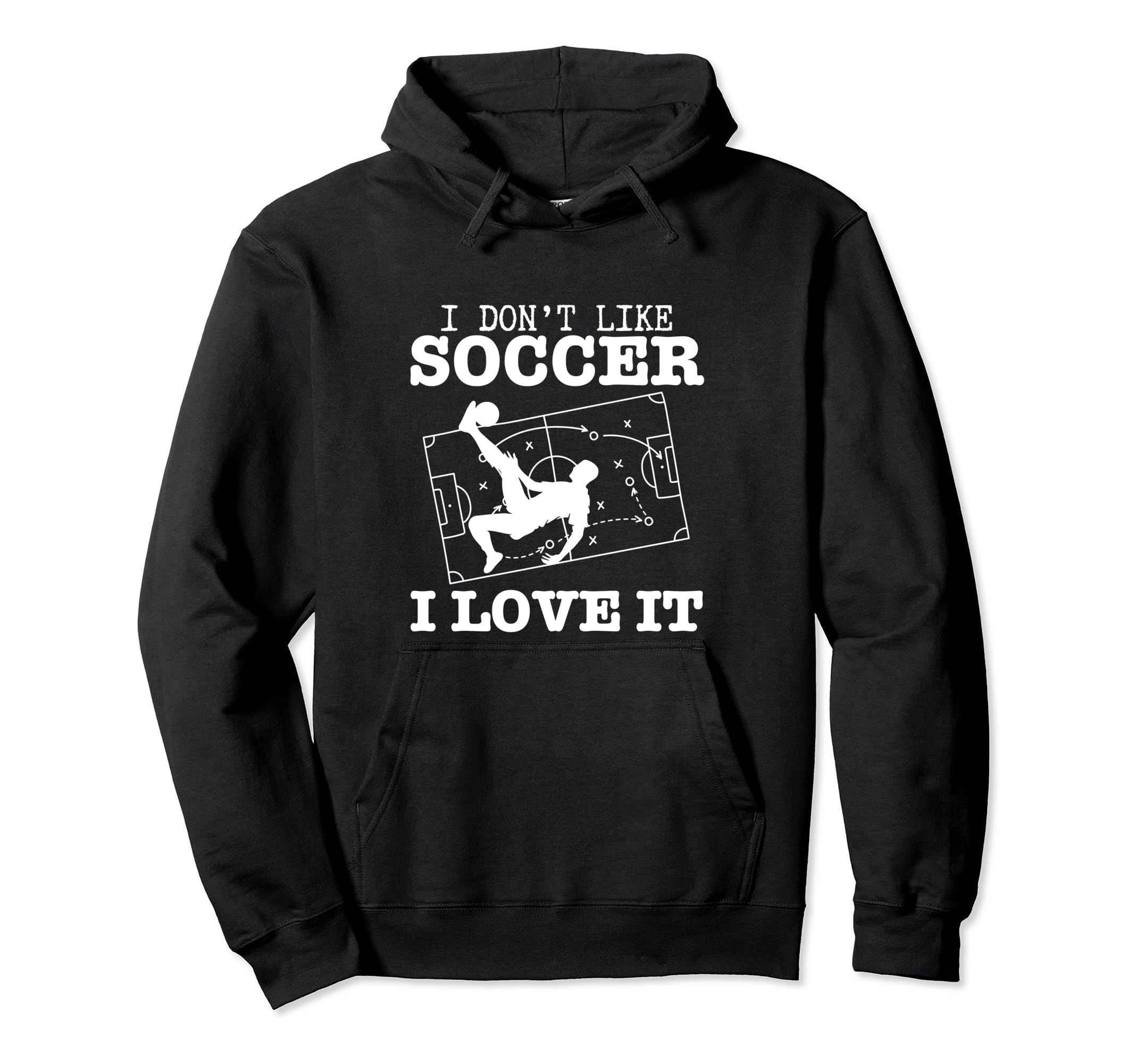 I Love Soccer Funny Soccer Player Hoodie - Minimalist Print Unisex - T-Shirt, Sweatshirt, Hoodie