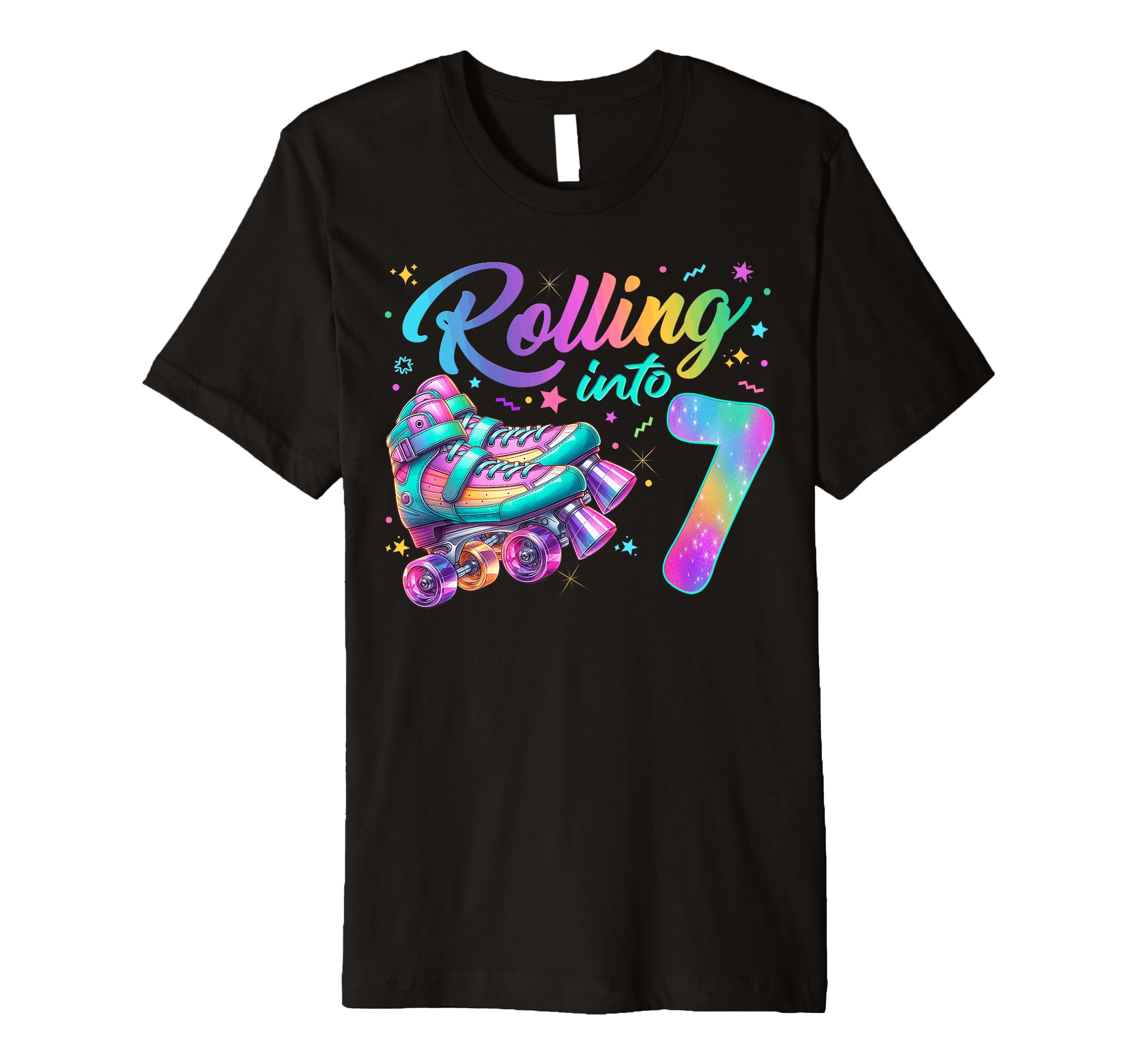 Roller Skates Birthday Skating Party T-Shirt - Minimalist Print Men Women - T-Shirt, Sweatshirt, Hoodie