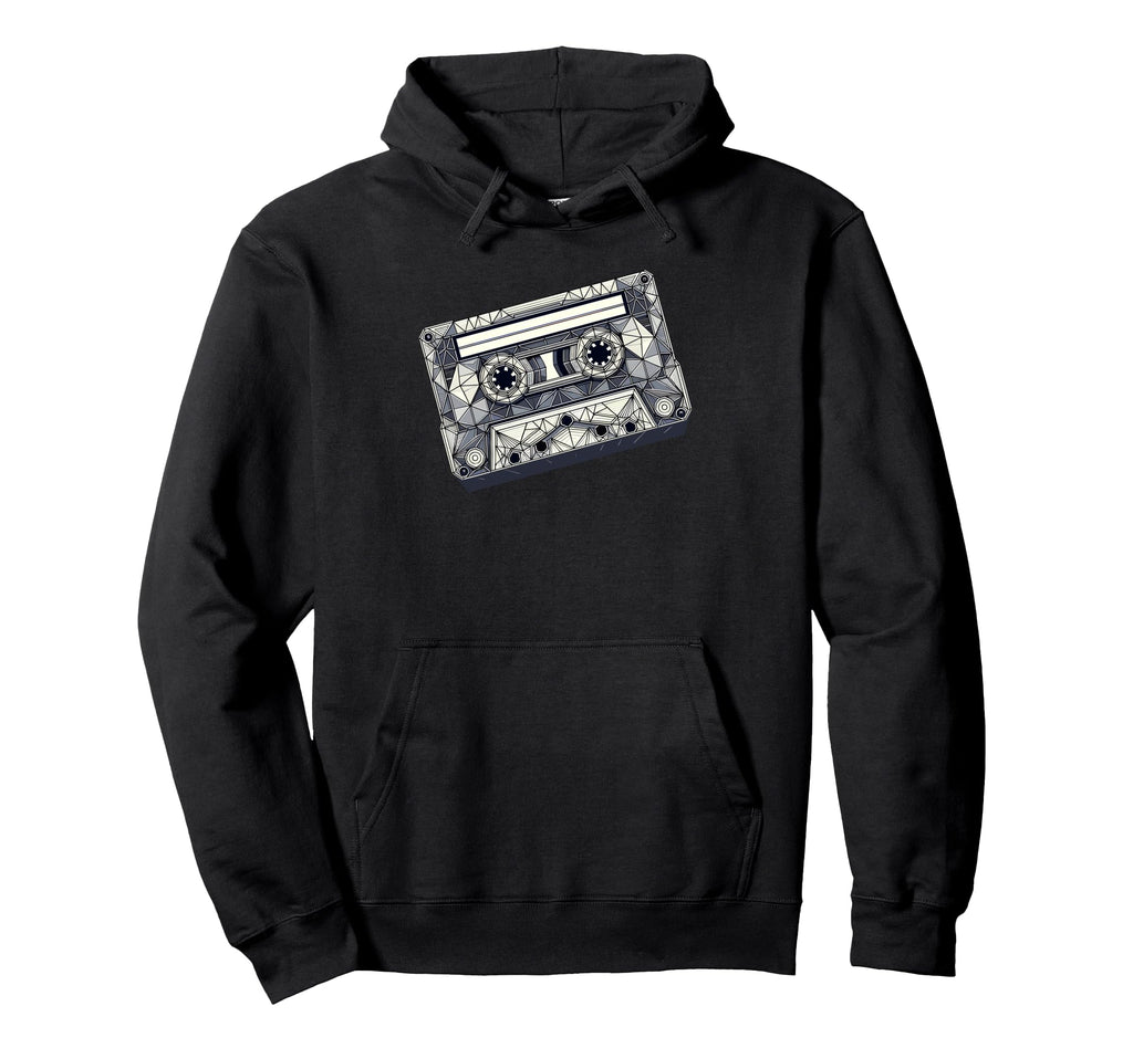 Geometric Art Cassette Player Music Hoodie - Trendy Graphic for Adults - T-Shirt, Sweatshirt, Hoodie