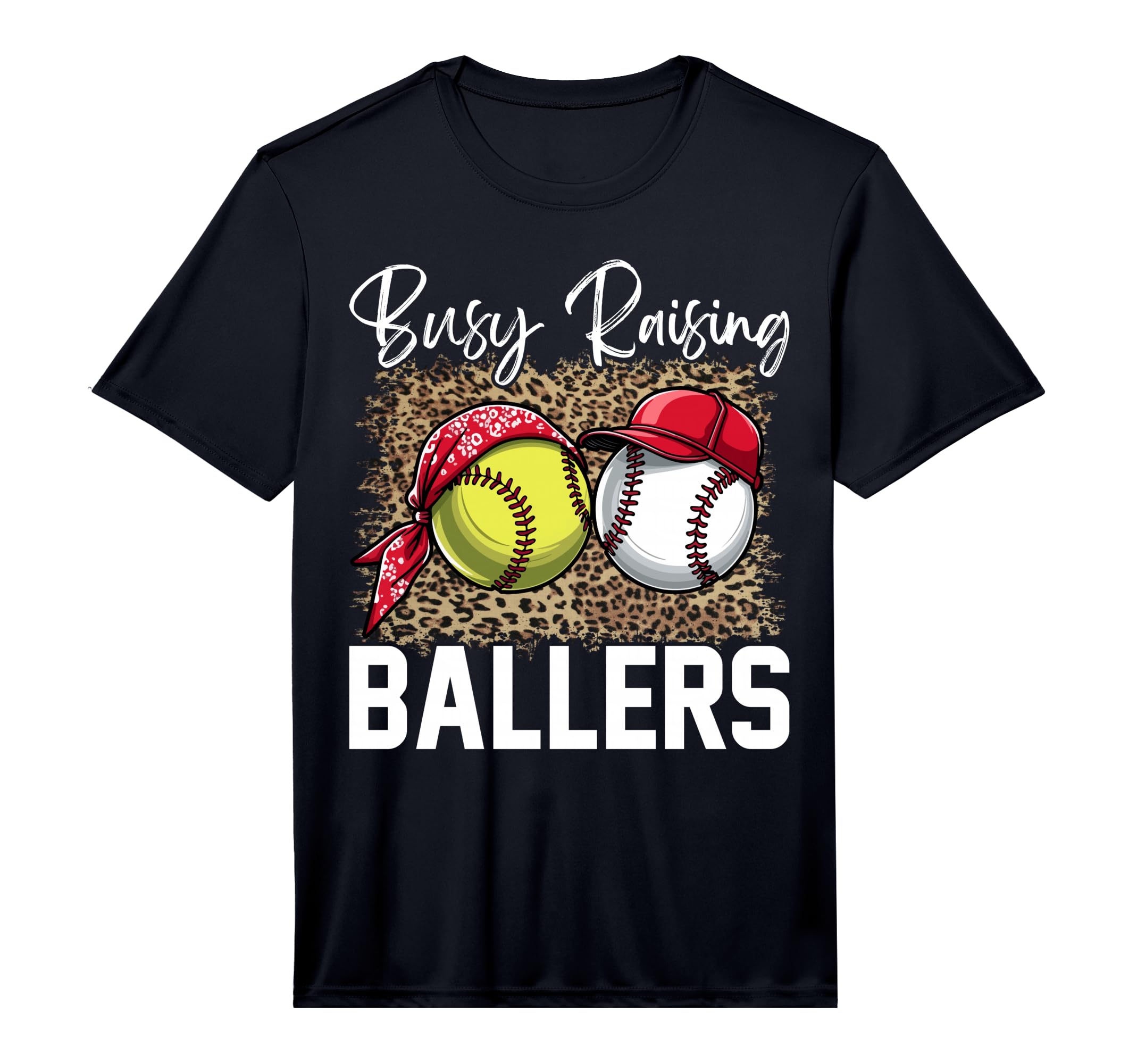 Mens Leopard Busy Raising Ballers T-Shirt - Custom Art Print Unisex - T-Shirt, Sweatshirt, Hoodie