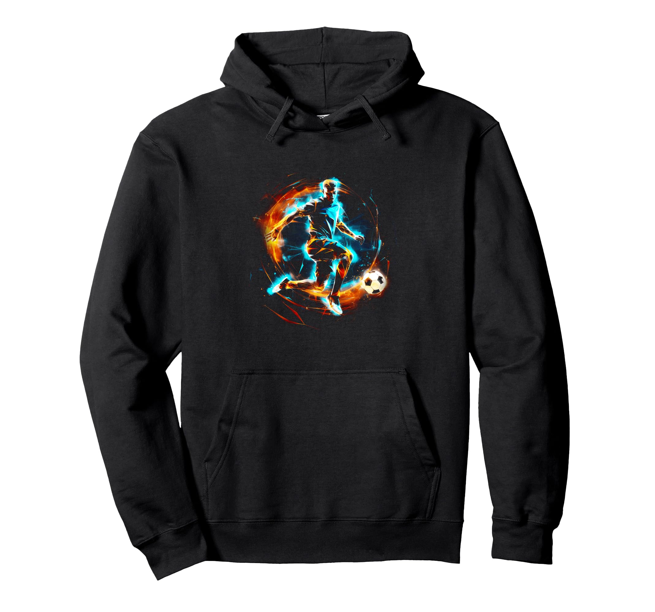 Soccer Player Lightning Sport Player Hoodie - Unique Graphic for Adults - T-Shirt, Sweatshirt, Hoodie