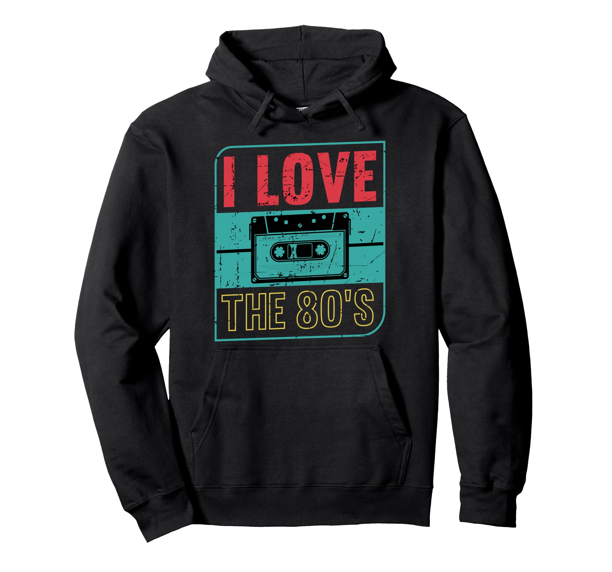 I Love 80S Cassette Oldschool Mixtape Hoodie - Streetwear Style for Adults - T-Shirt, Sweatshirt, Hoodie