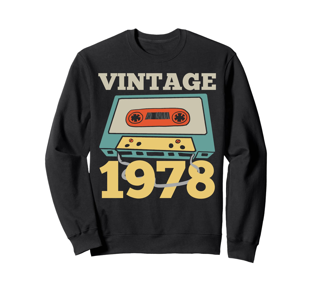 1978 Birthday Party Cassette Tape Sweatshirt - Graphic Print for Adults - T-Shirt, Sweatshirt, Hoodie