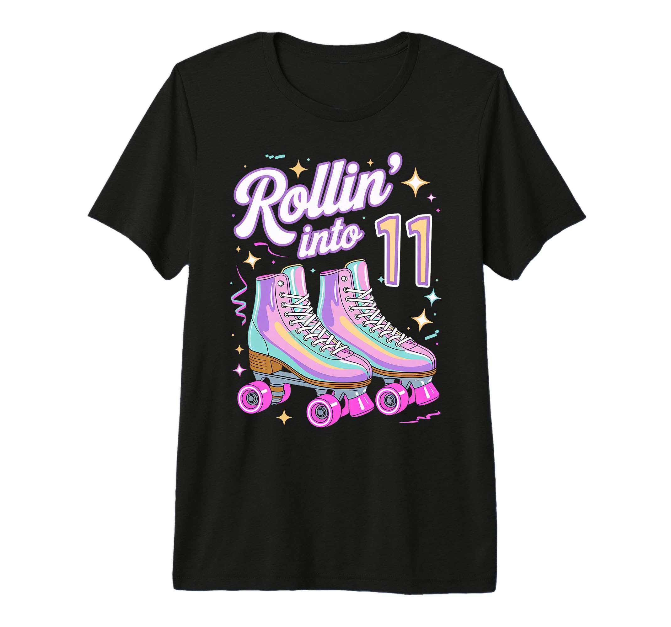 Rollin Into 11 Roller Skating 11Th T-Shirt - Minimalist Print Unisex - T-Shirt, Sweatshirt, Hoodie