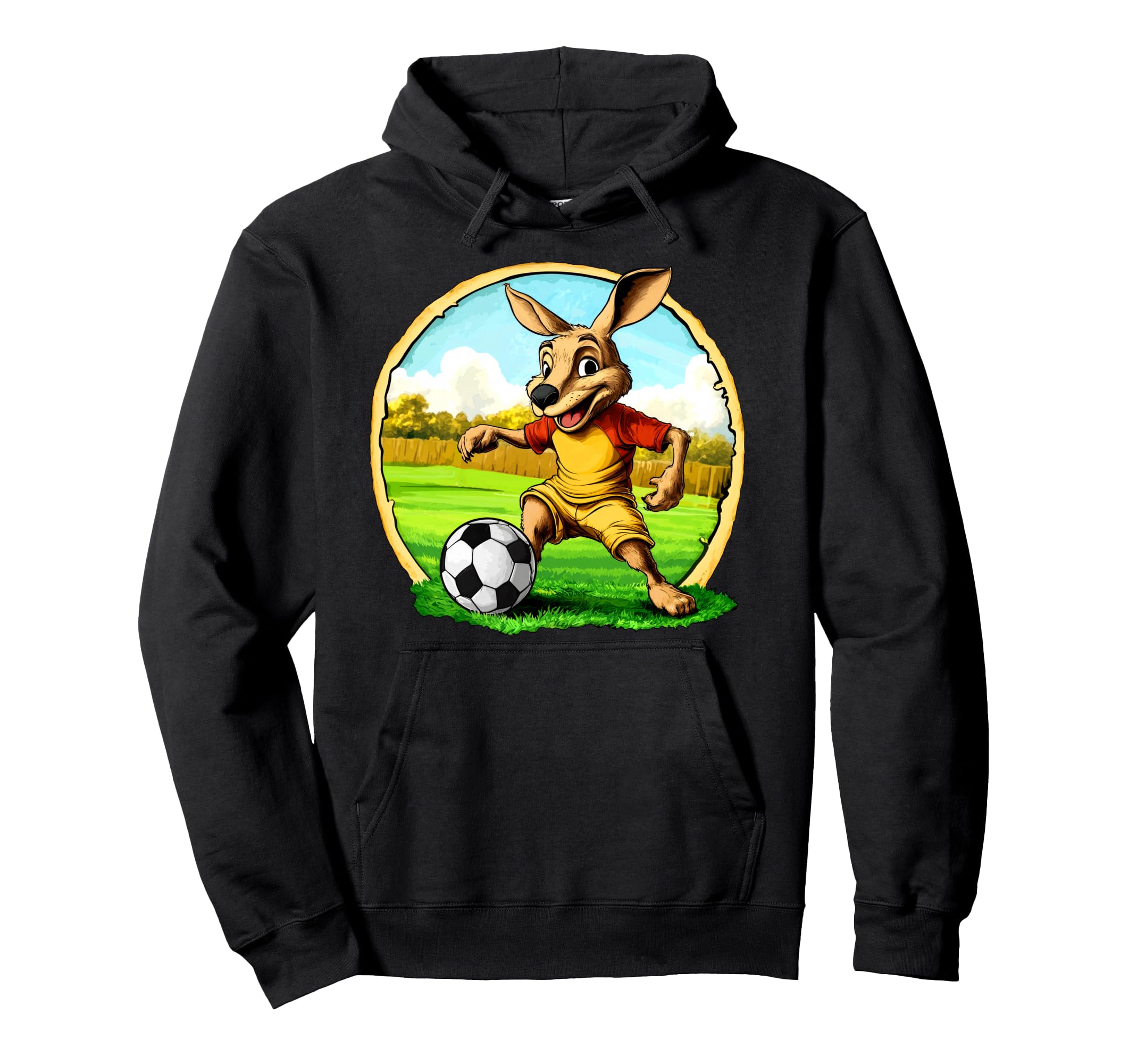 Kangaroo Footballer Hoodie - Streetwear Style Men Women - T-Shirt, Sweatshirt, Hoodie