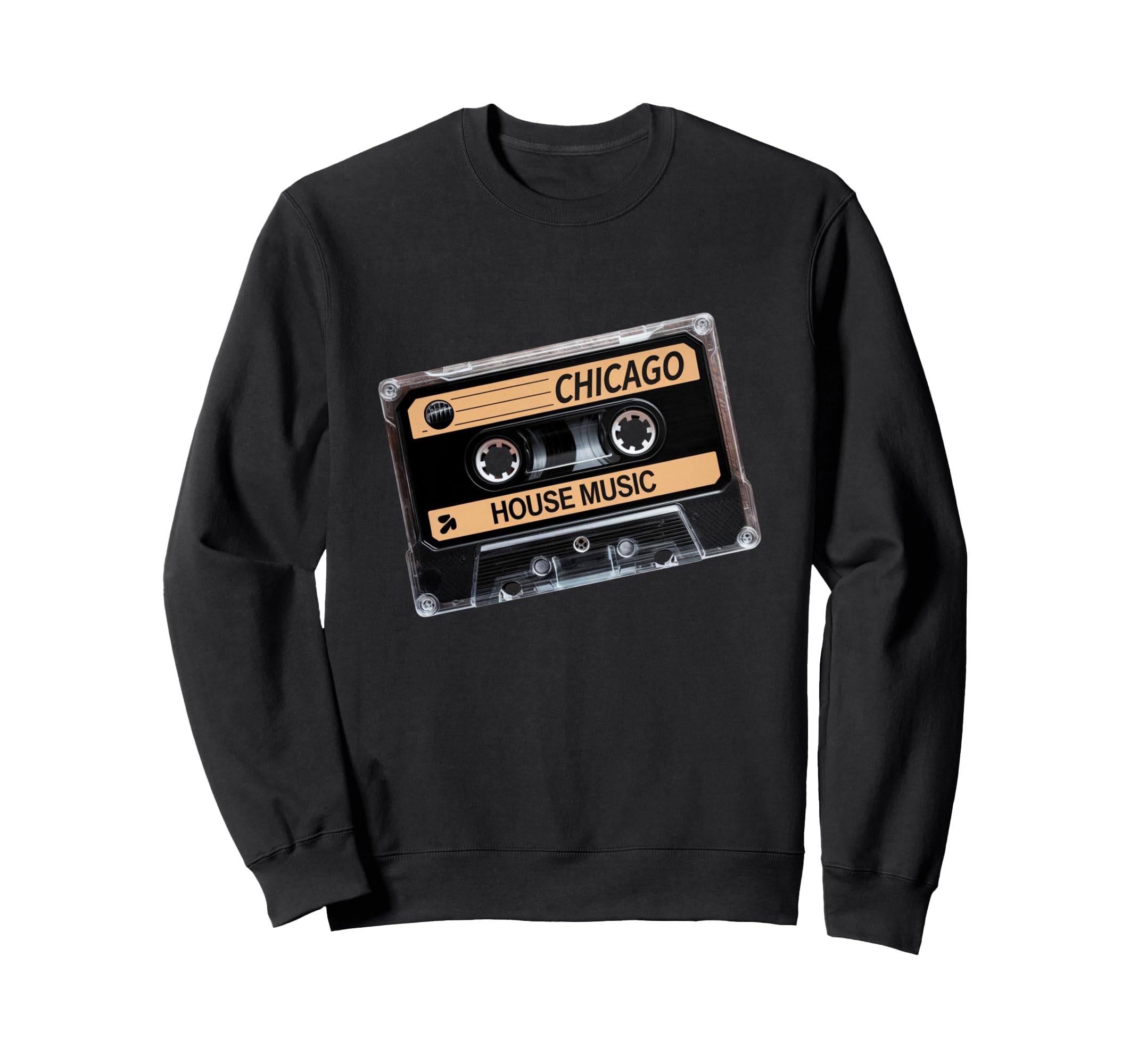 Chicago House Music Cassette Tape Sweatshirt - Minimalist Print Men Women - T-Shirt, Sweatshirt, Hoodie